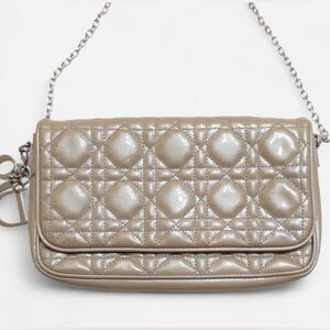 Christian Dior Cannage Patent Leather Crossbody Bag